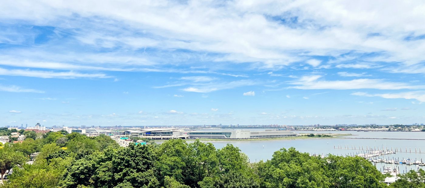Wide river view and open sky